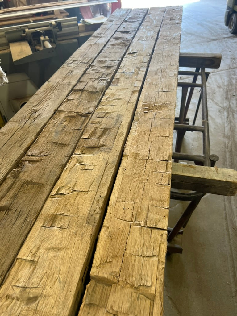 Hand Hewn, Reclaimed Oak Box Beams, view 12