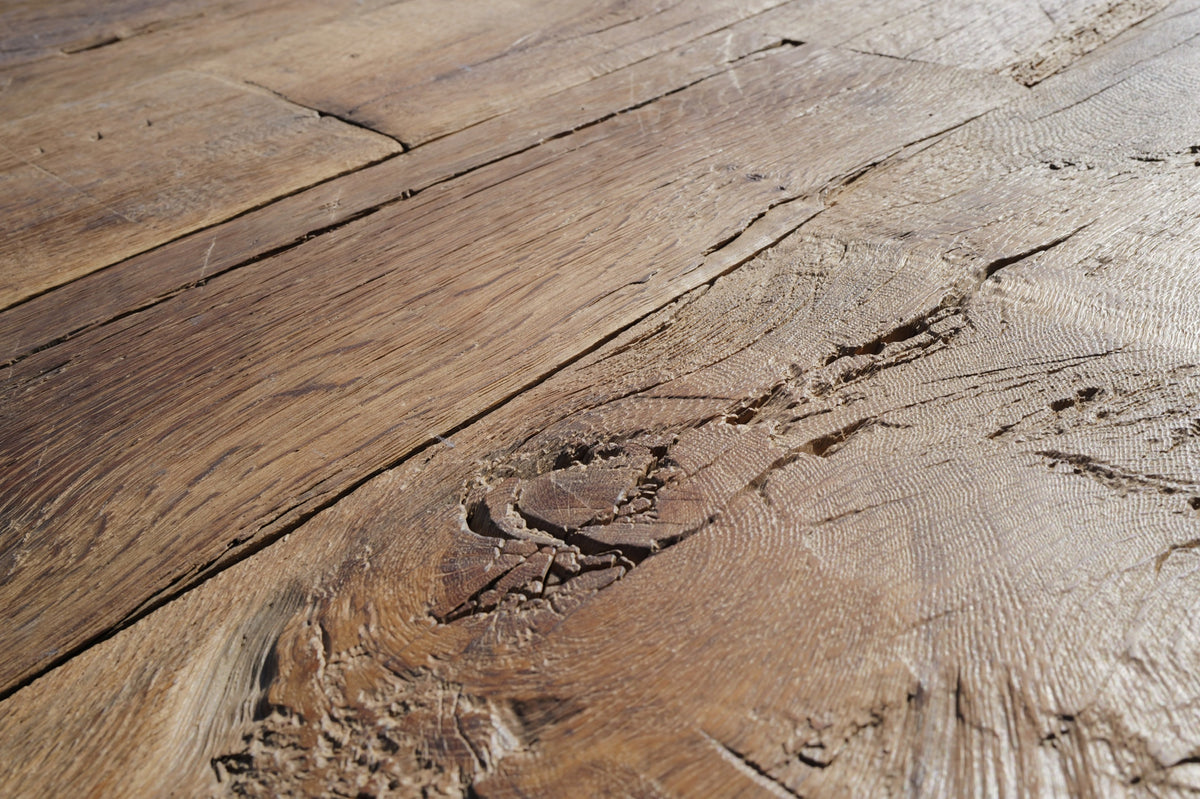 Reclaimed European Oak Plank Flooring - Original Face