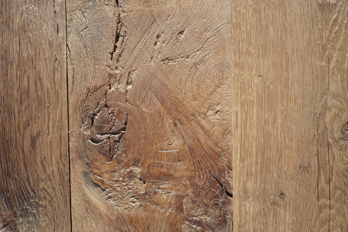 Reclaimed European Oak Plank Flooring - Original Face