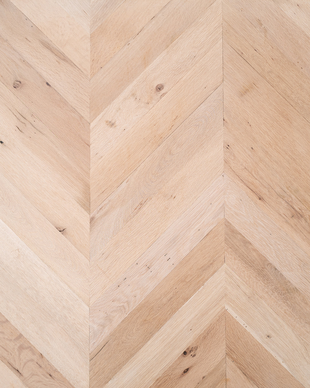 Reclaimed, Re-milled French Oak Chevron, Milled Face
