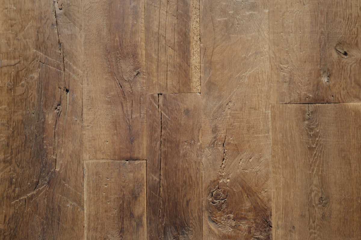Reclaimed European Oak Plank Flooring - Original Face