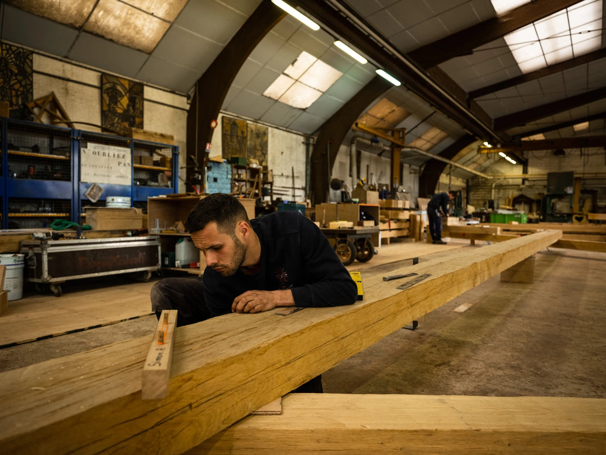 French Oak Solid Beams, view 2