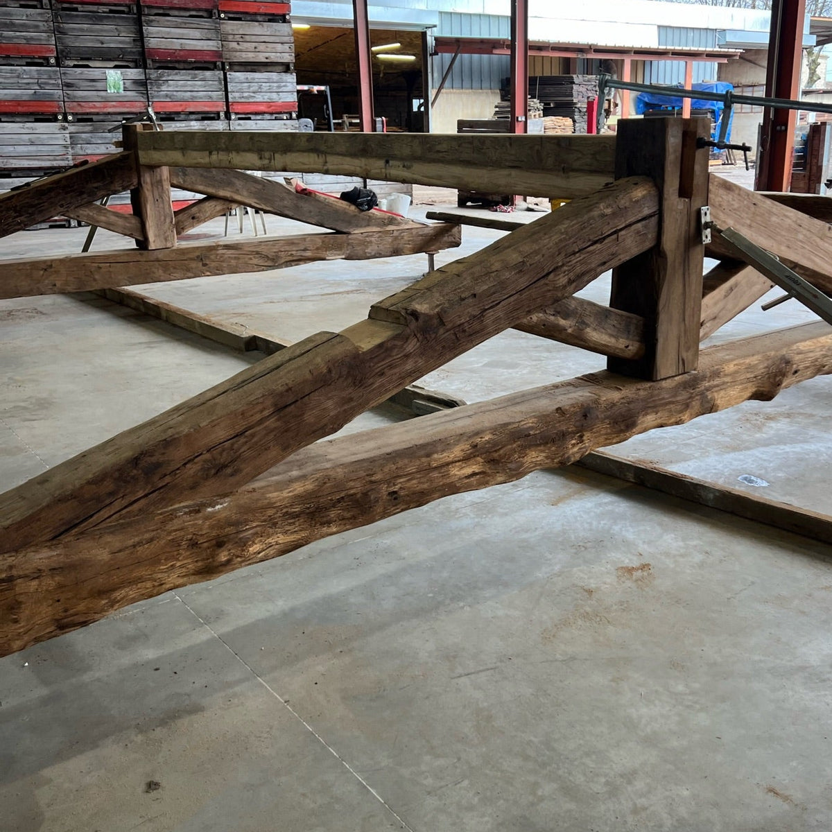 Reclaimed French Oak Solid Beams, view 6