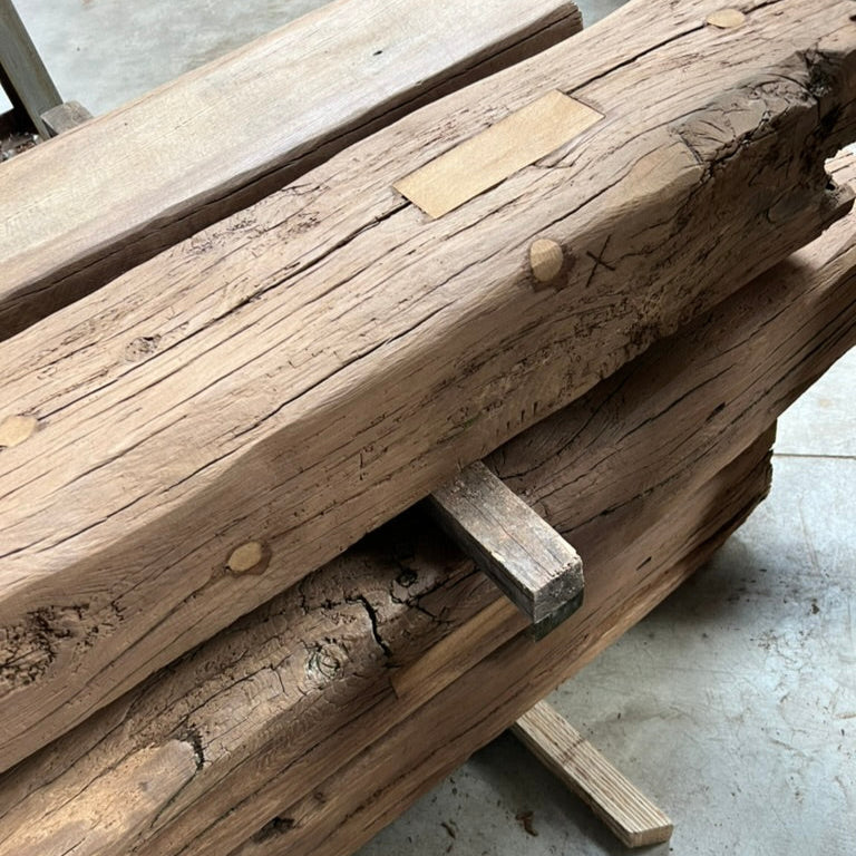 Reclaimed French Oak Solid Beams, view 9