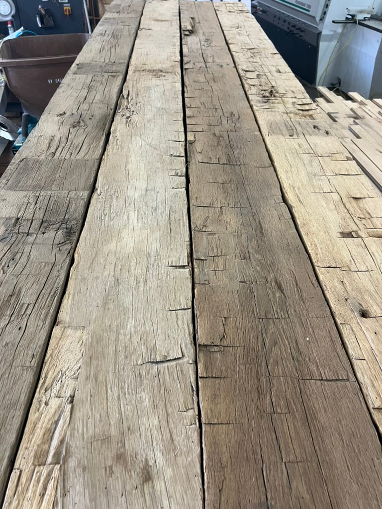 Hand Hewn, Reclaimed Solid Oak Beams