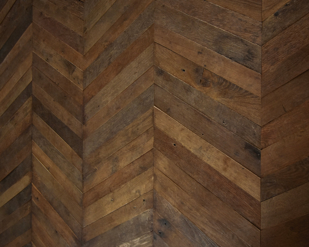 Reclaimed French Oak Chevron, Haussmann Era, view 1
