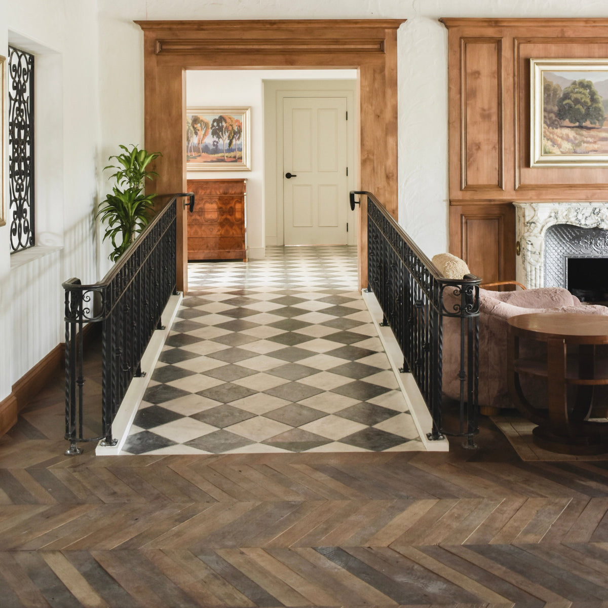 Reclaimed French Oak Chevron, Haussmann Era, view 2