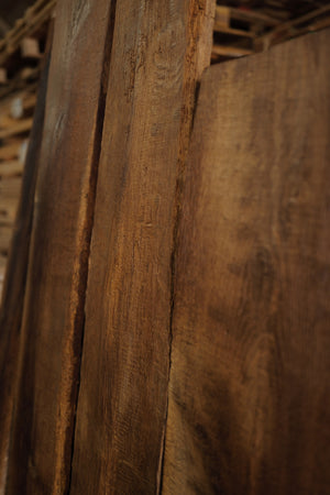 Reclaimed French oak flooring boards laid together, view 9