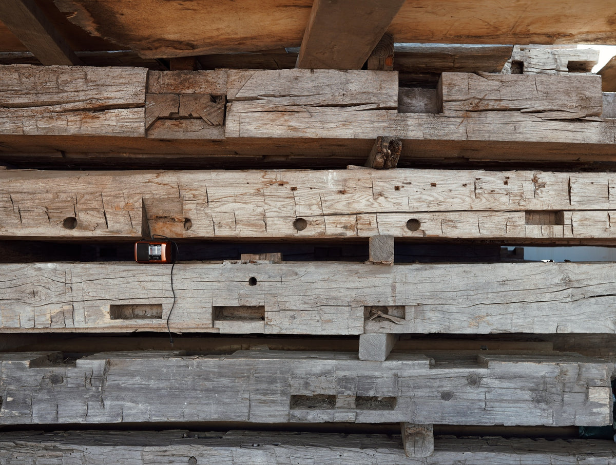 Hand Hewn, Reclaimed Solid Oak Beams