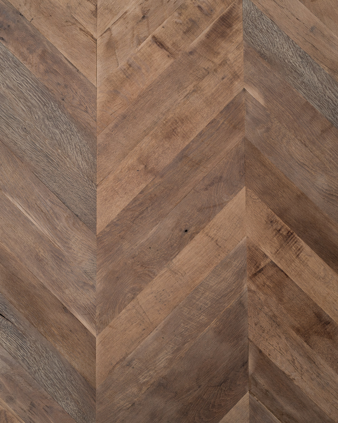 Reclaimed, Re-milled French Oak Chevron - Original Face