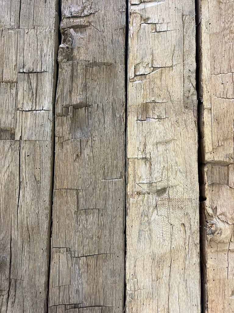 Hand Hewn, Reclaimed Solid Oak Beams