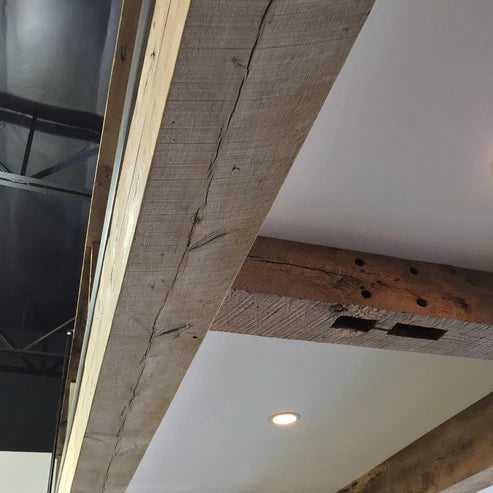Rough Sawn, Reclaimed American Solid Oak Beams