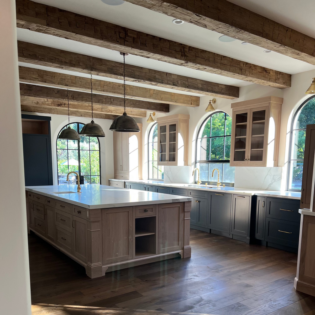 Hand Hewn, Reclaimed Solid Oak Beams