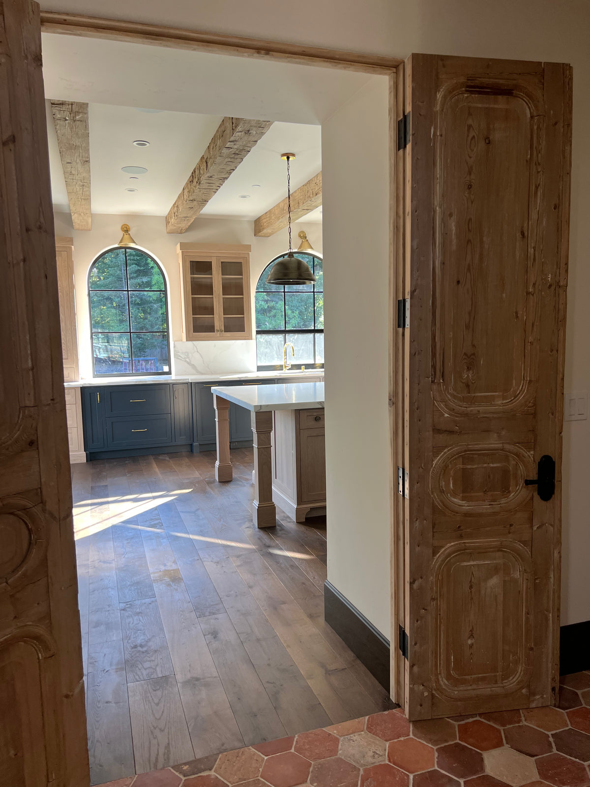 Hand Hewn, Reclaimed Solid Oak Beams