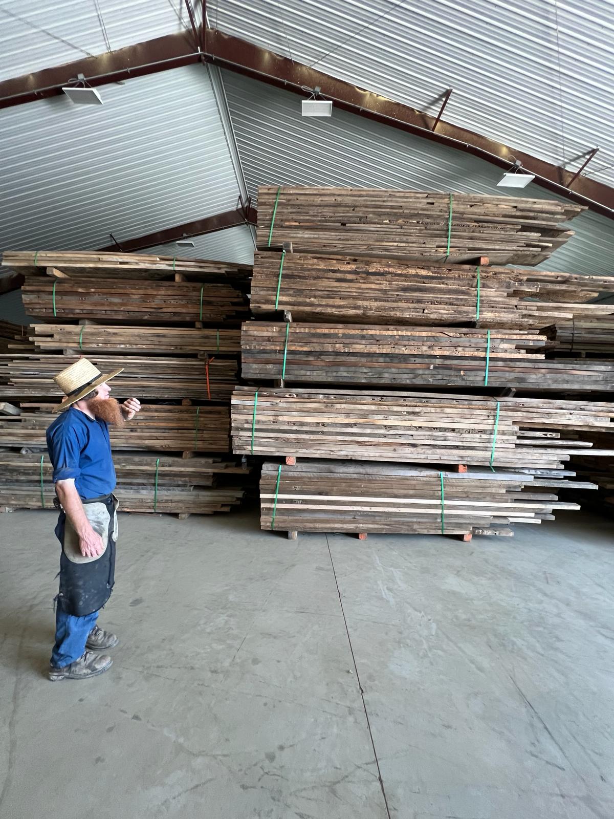 Hand Hewn, Reclaimed American Oak Beams