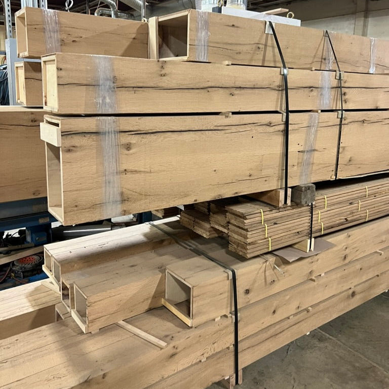 Resawn, Reclaimed American Oak Box Beams