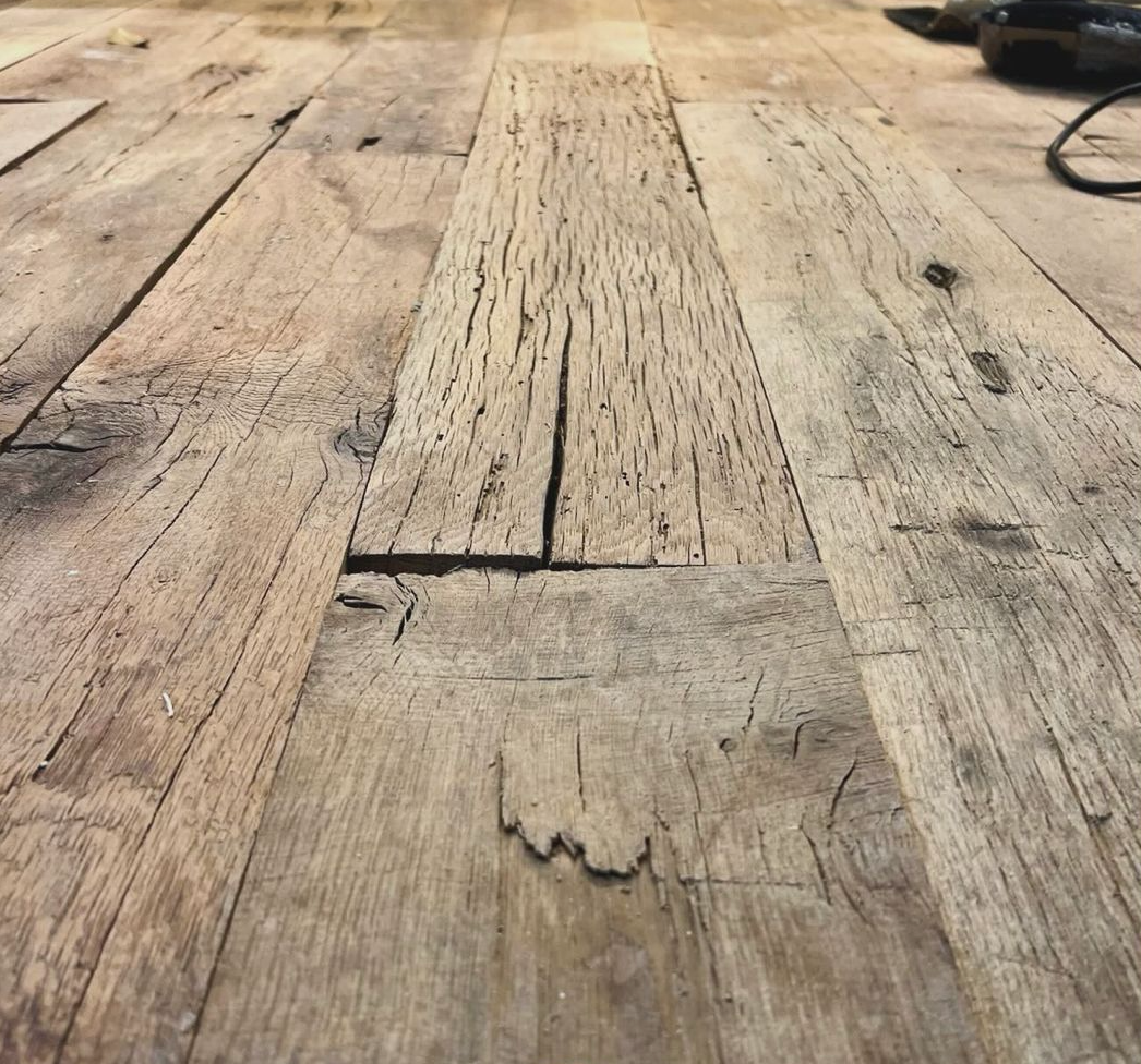 Reclaimed European Oak Plank Flooring, Original Face, view 5