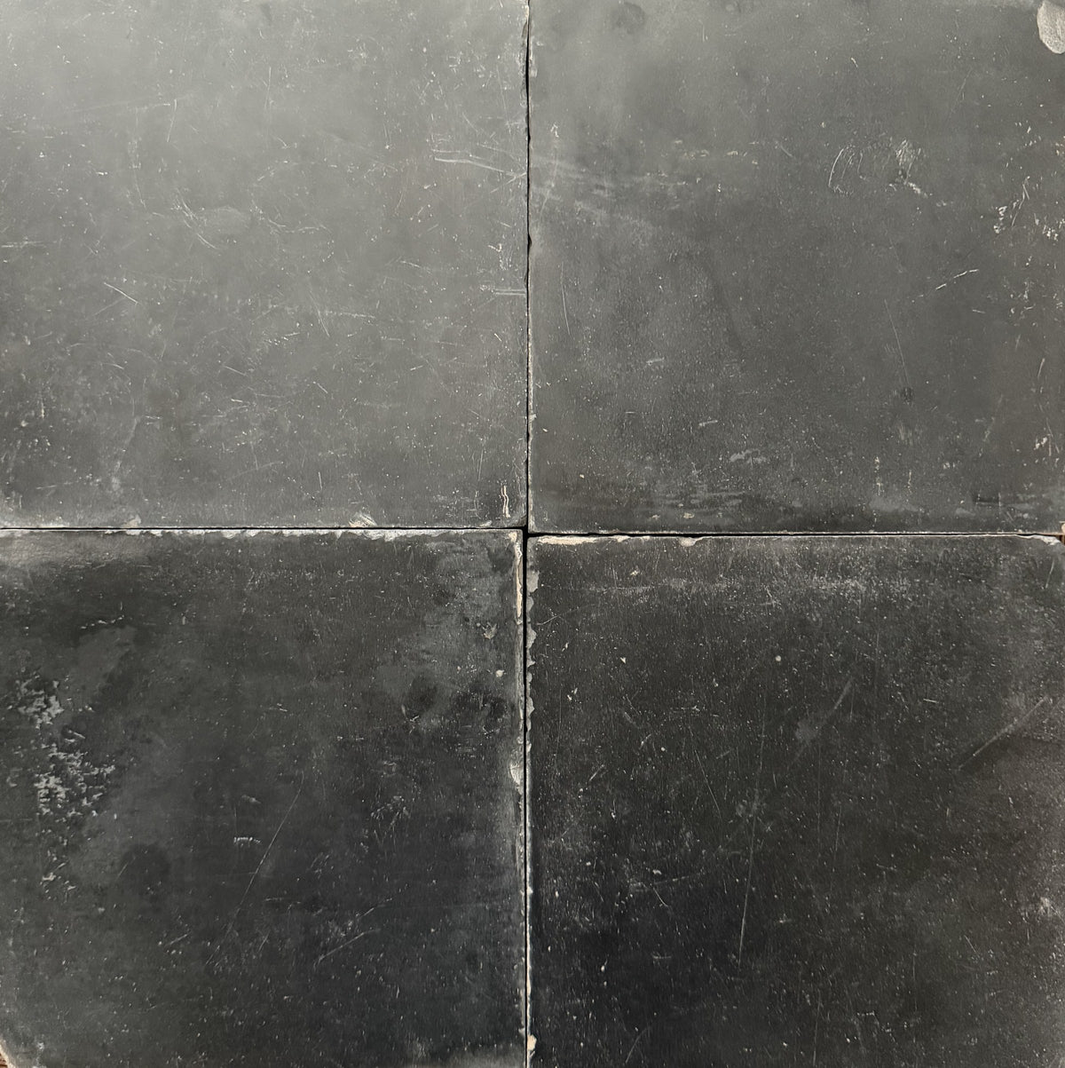 Reclaimed Belgian cement tiles, black
