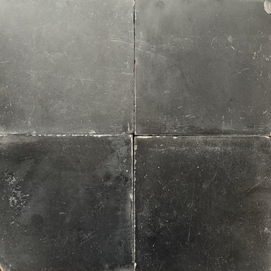 Reclaimed Belgian cement tiles, black